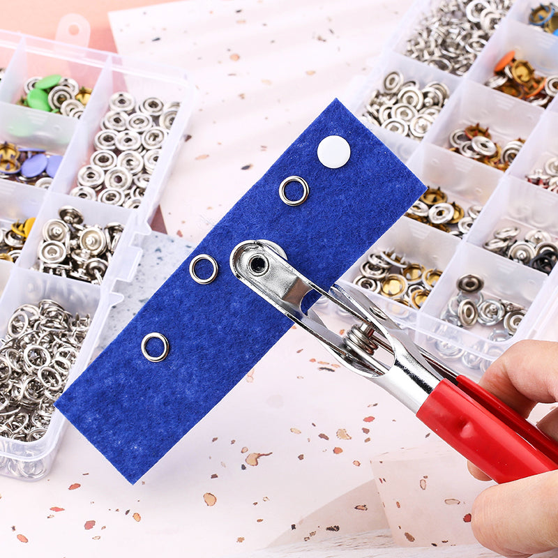 Plier Tool Metal Snap Button 20/80 Pcs Thickened Snap Fastener Kit DIY Craft Supplies Buttons For Clothing Jeans Sewing Accessories