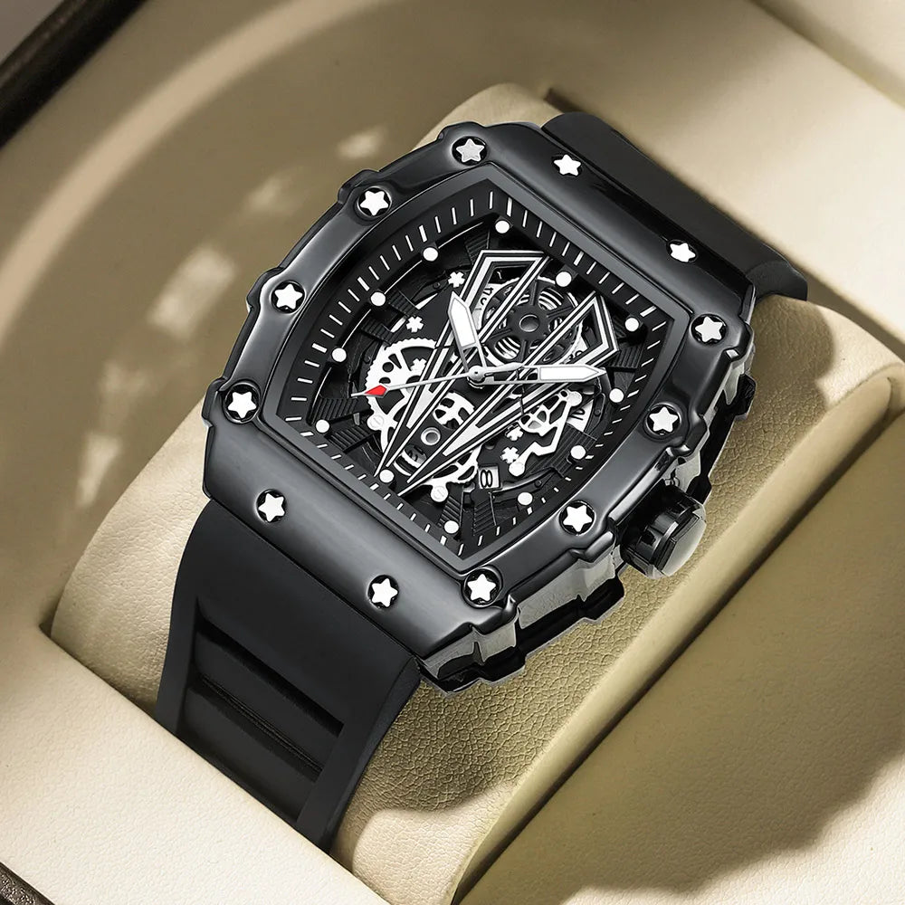 Black dail watch